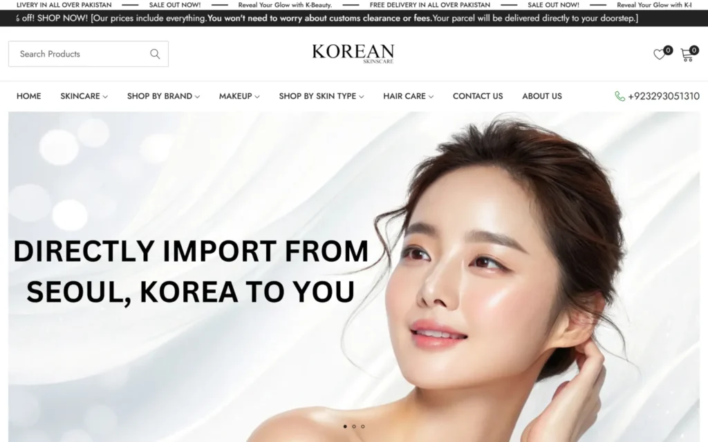 Korean Skins Care Banner Desktop- X One Hub Project